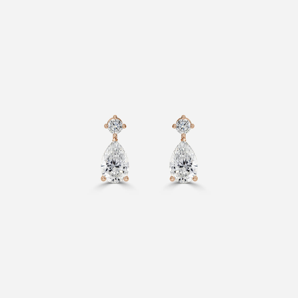 Pear Moissanite Drops Earrings