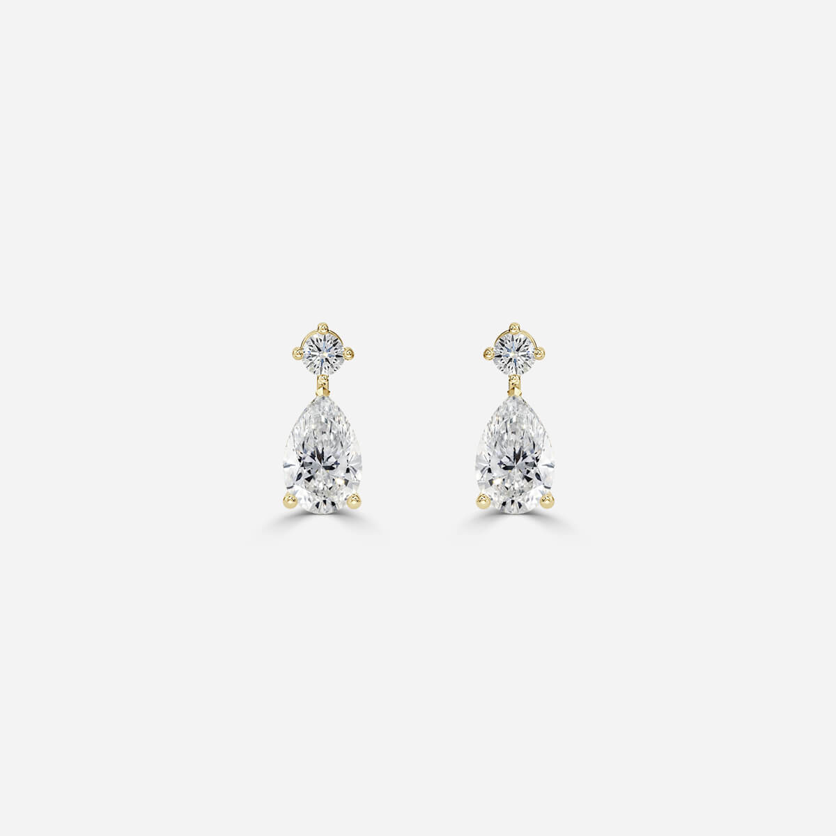 Pear Moissanite Drops Earrings