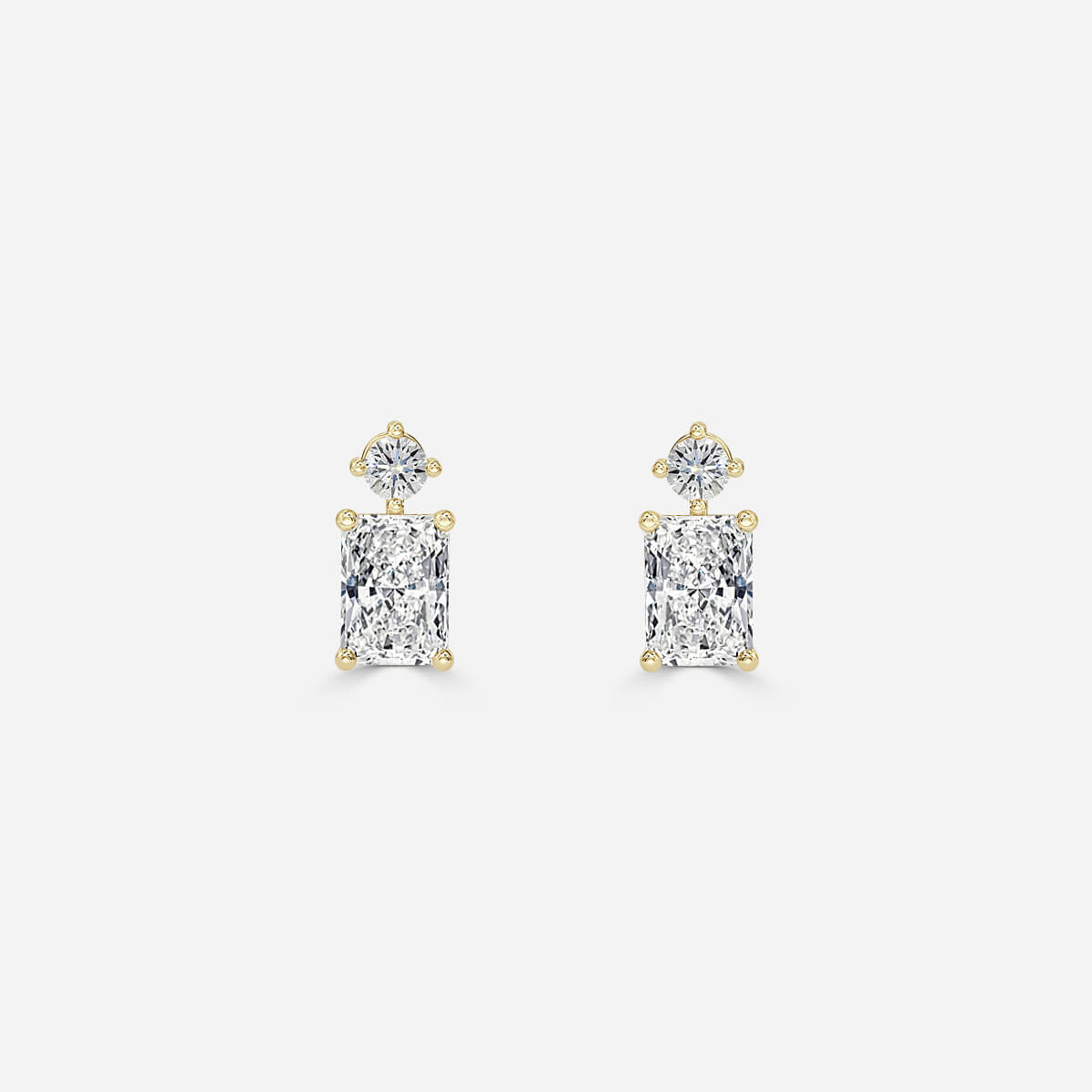 Radiant Moissanite Drops Earrings