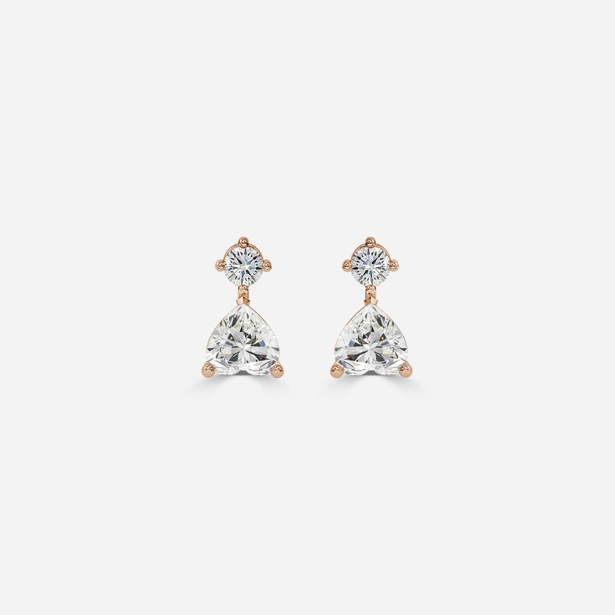 Heart Moissanite Drops Earrings