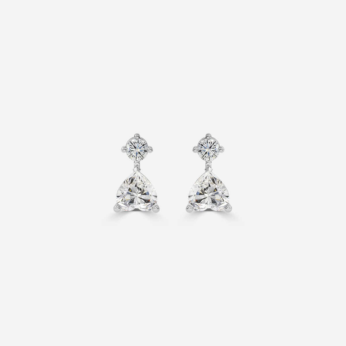 Heart Moissanite Drops Earrings