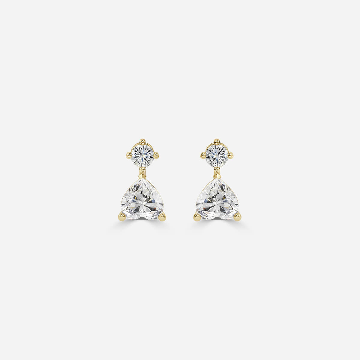 Heart Moissanite Drops Earrings