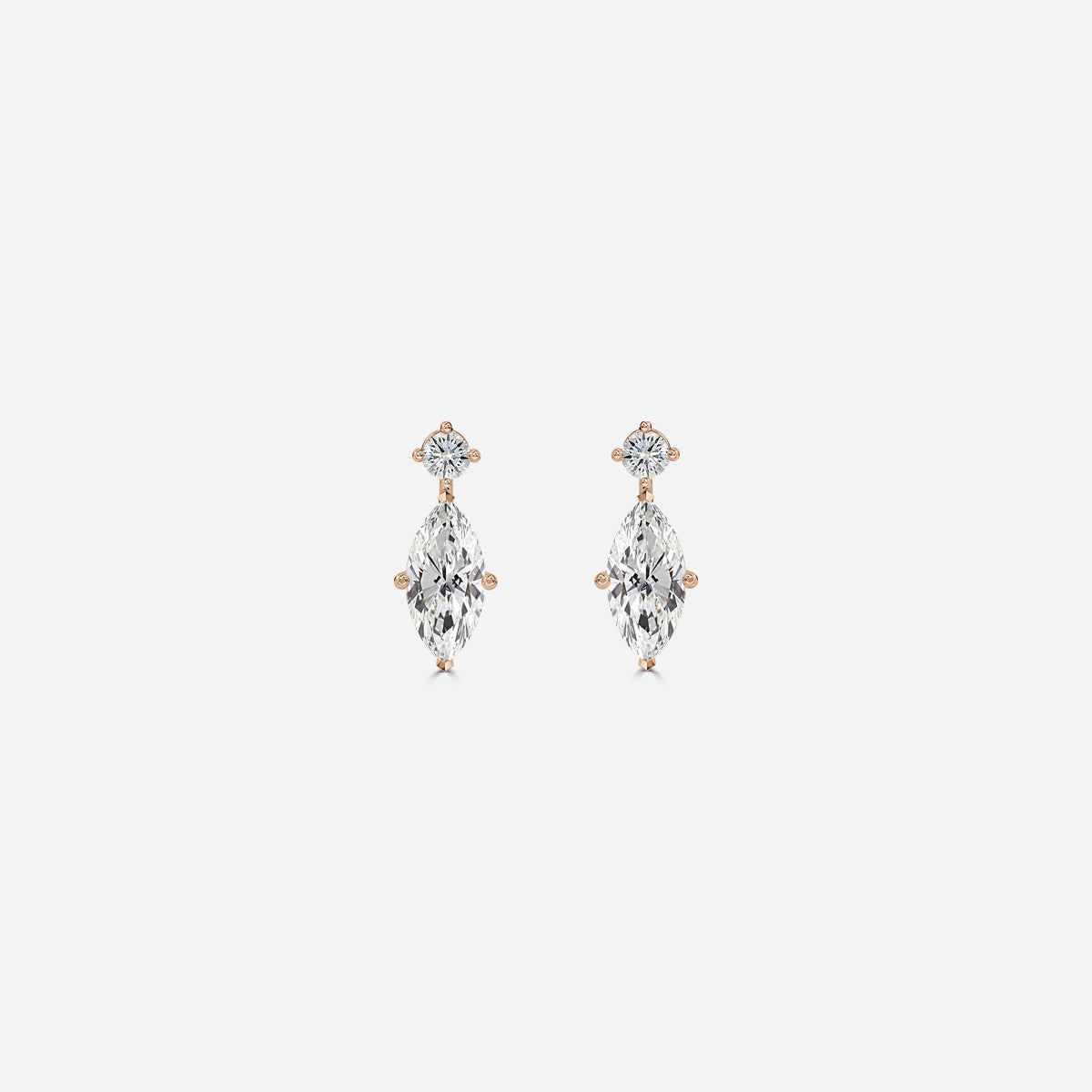 Marquise Moissanite Drops Earrings