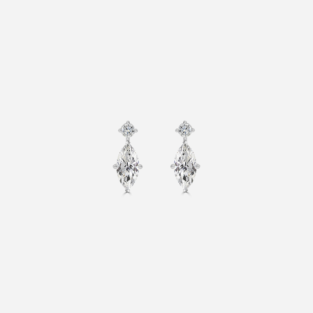 Marquise Moissanite Drops Earrings