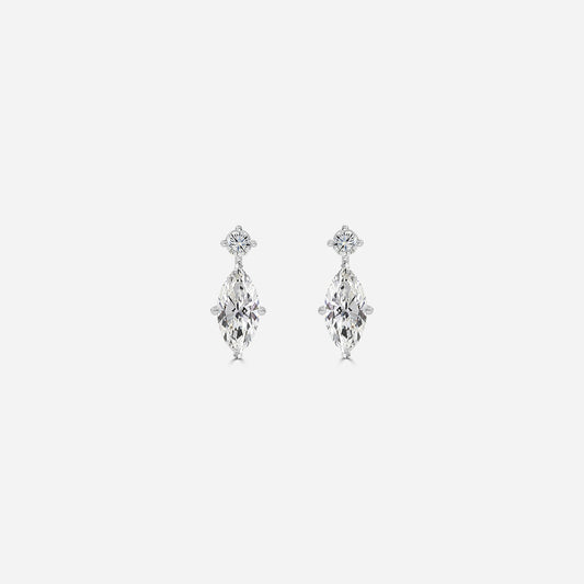 Marquise Moissanite Drops Earrings