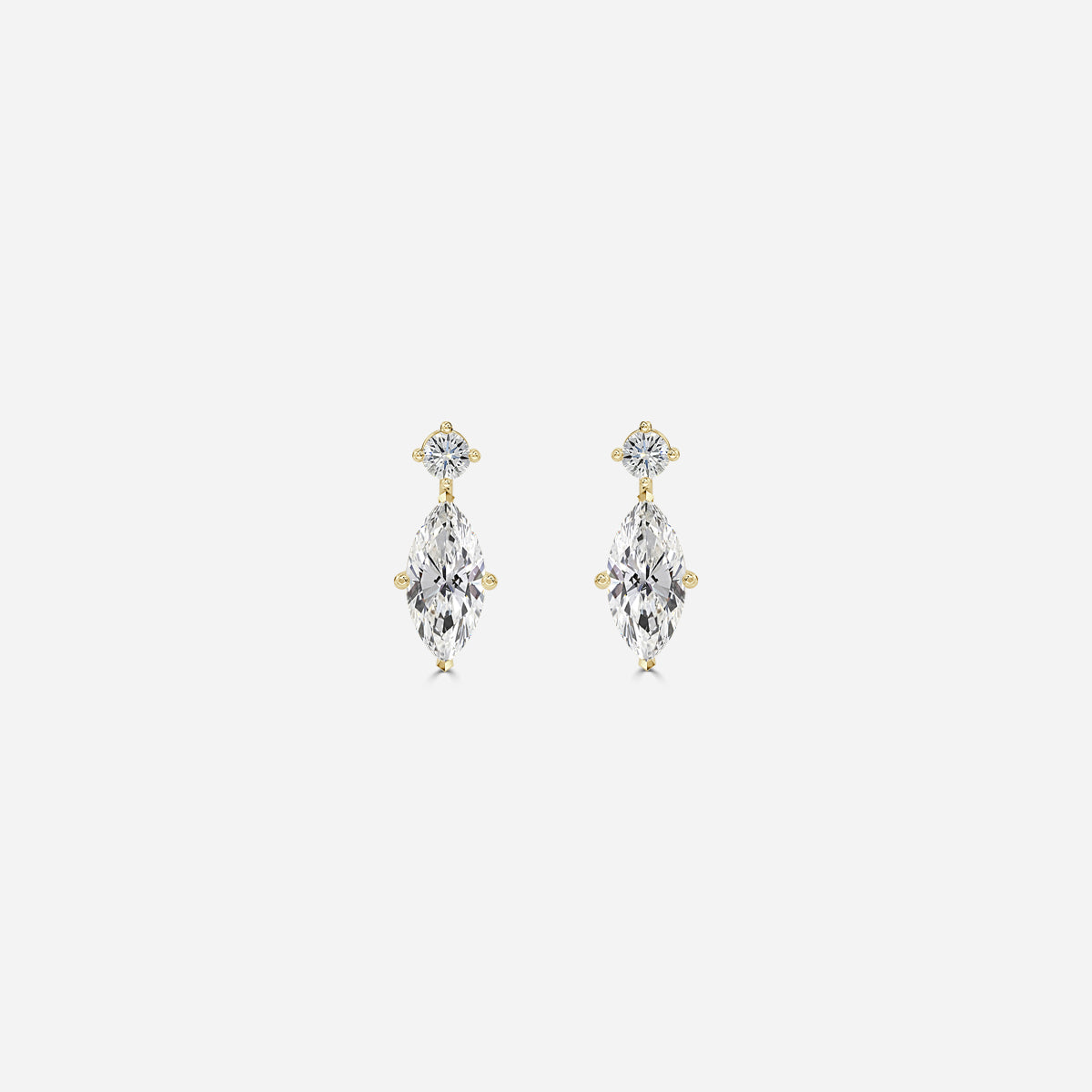 Marquise Moissanite Drops Earrings