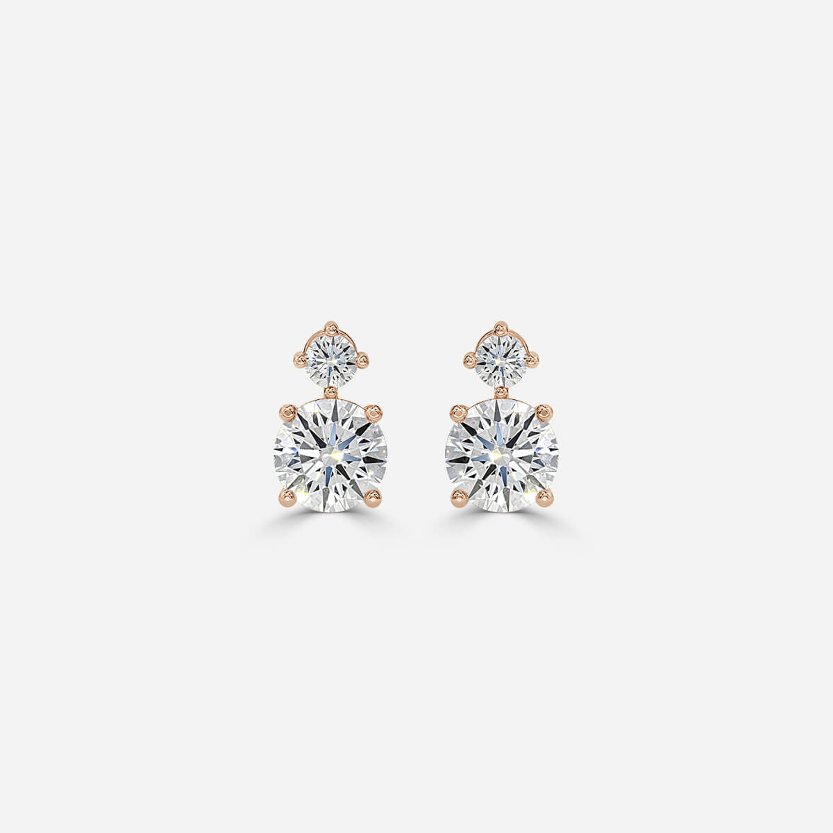 Round Moissanite Drops Earrings