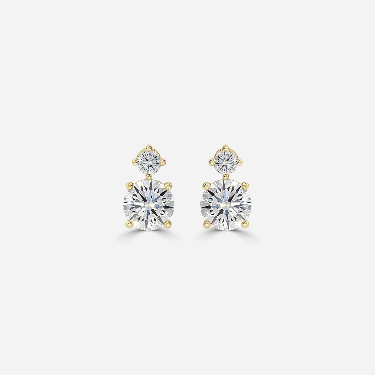 Round Moissanite Drops Earrings