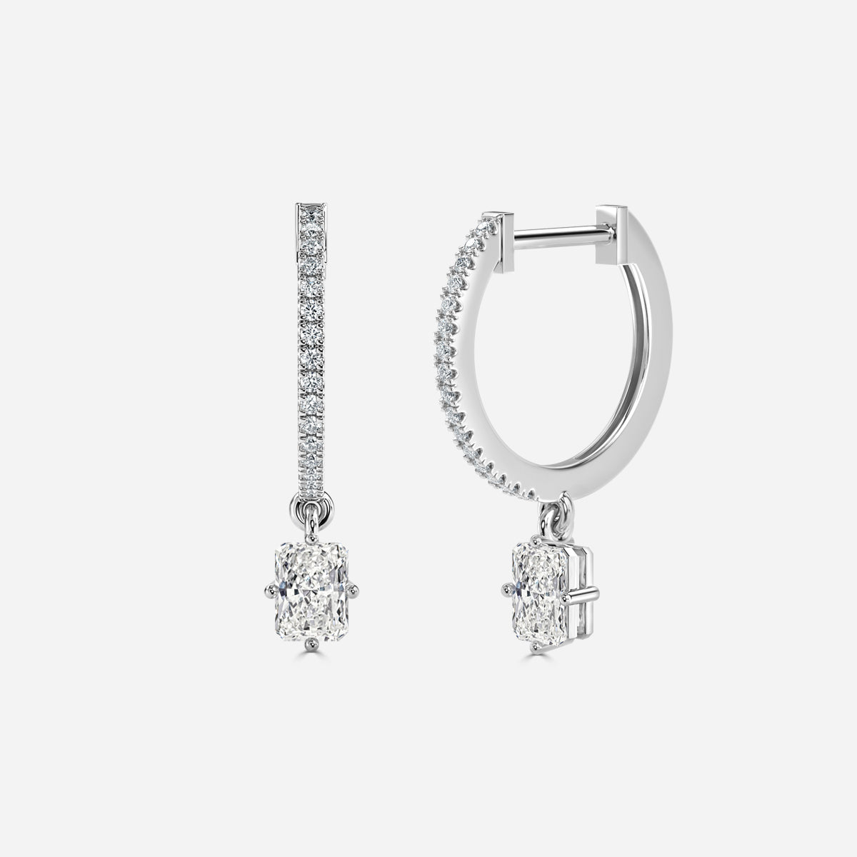 Sia Radiant Moissanite Hoop Earrings