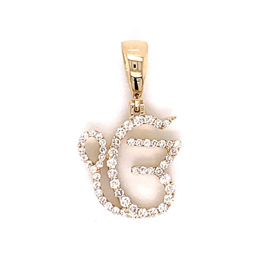 0.55 CT Moissanite Iced Out Ek Onkar Pendant