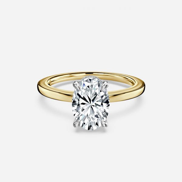 Penelope Oval Hidden Halo Moissanite Engagement Ring