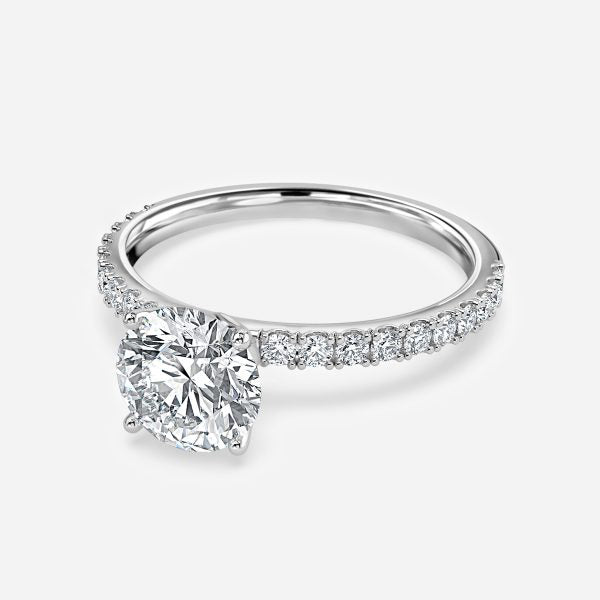 Liviana Round Hidden Halo Moissanite Engagement Ring