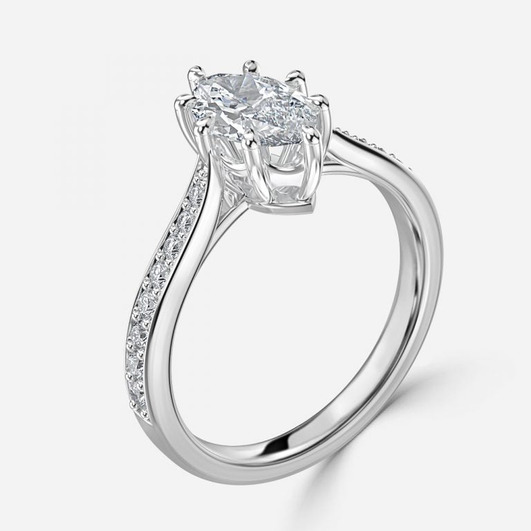 Bellatrix Marquise Vintage Moissanite Engagement Ring