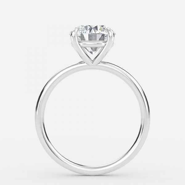 Alara Round Solitaire Moissanite Engagement Ring