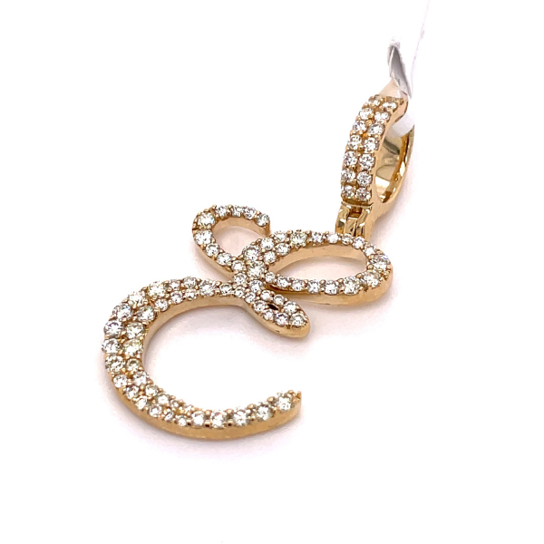 1.30 CT Moissanite Iced Out Letter E Pendant