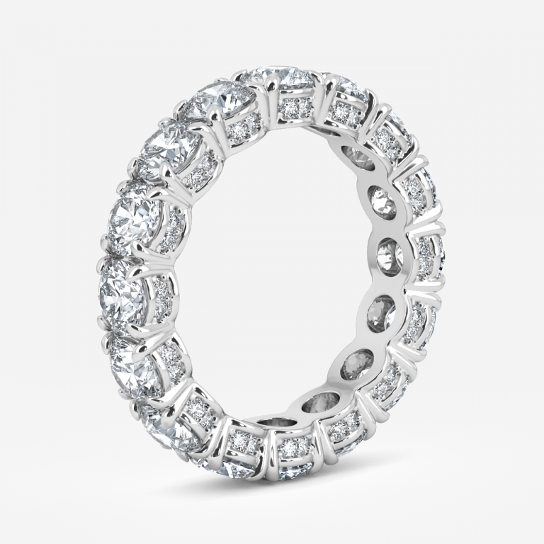 Round Diamonds Moissanite Eternity Band