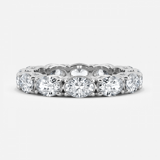 East West Oval Moissanite Eternity Band