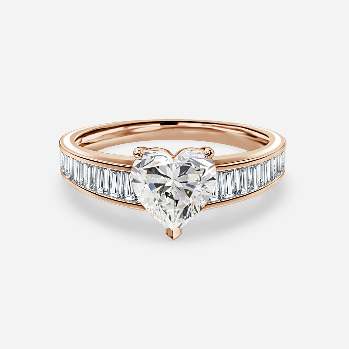 Thyra Heart Unique Moissanite Engagement Ring