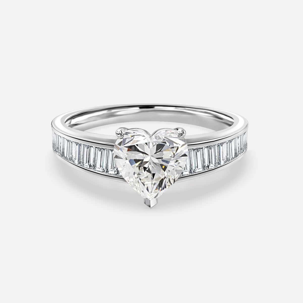 Thyra Heart Unique Moissanite Engagement Ring