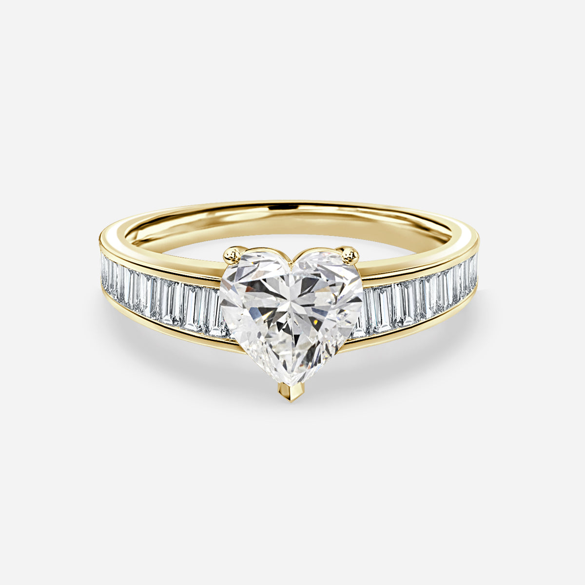 Thyra Heart Unique Moissanite Engagement Ring