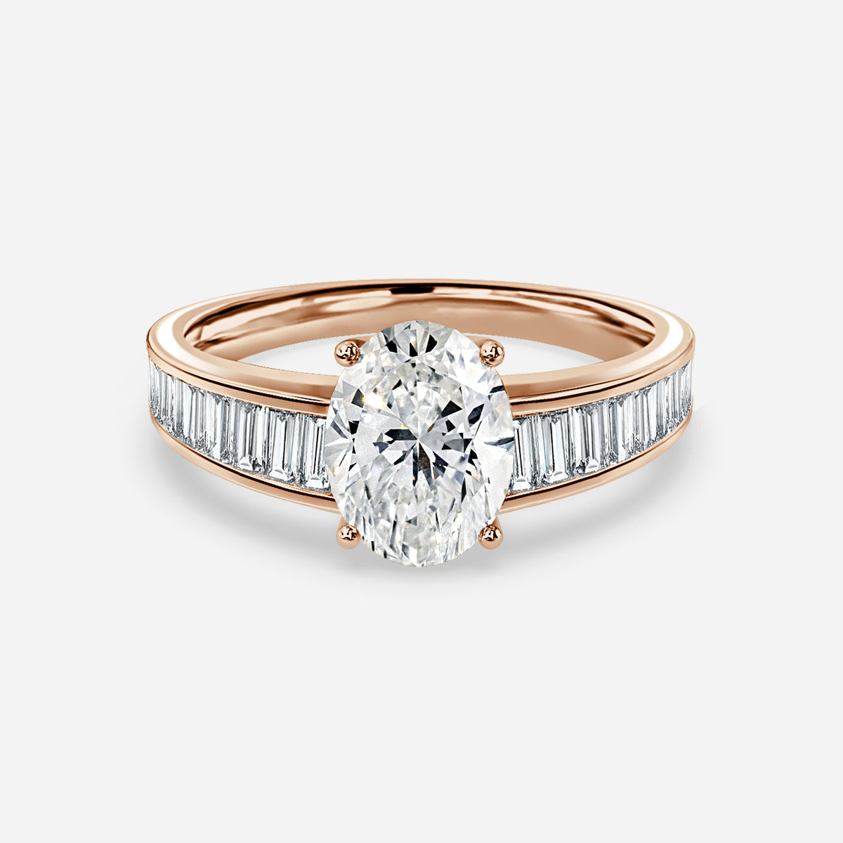 Thyra Oval Unique Moissanite Engagement Ring