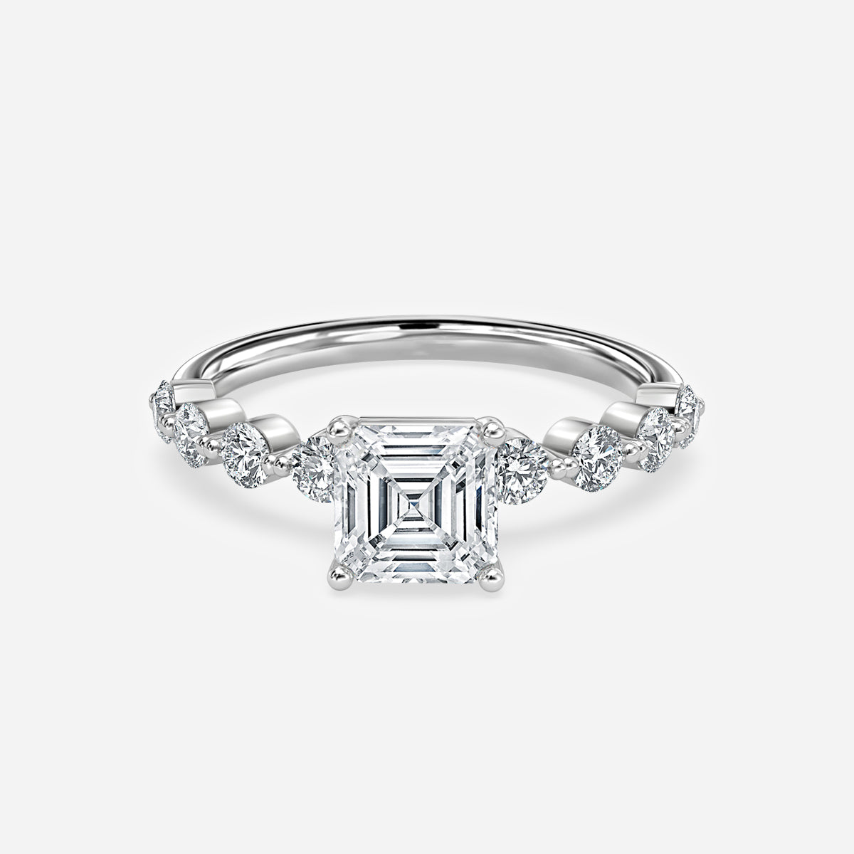 Philippa Asscher Unique Moissanite Engagement Ring