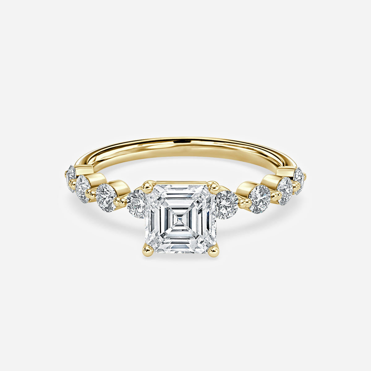 Philippa Asscher Unique Moissanite Engagement Ring