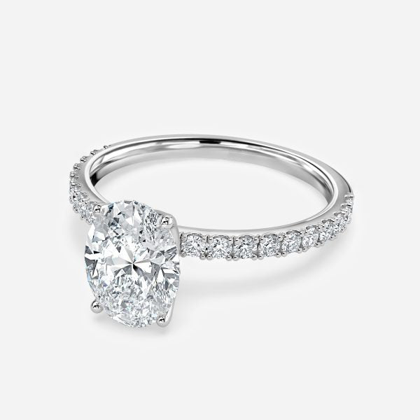 Liviana Oval Hidden Halo Moissanite Engagement Ring