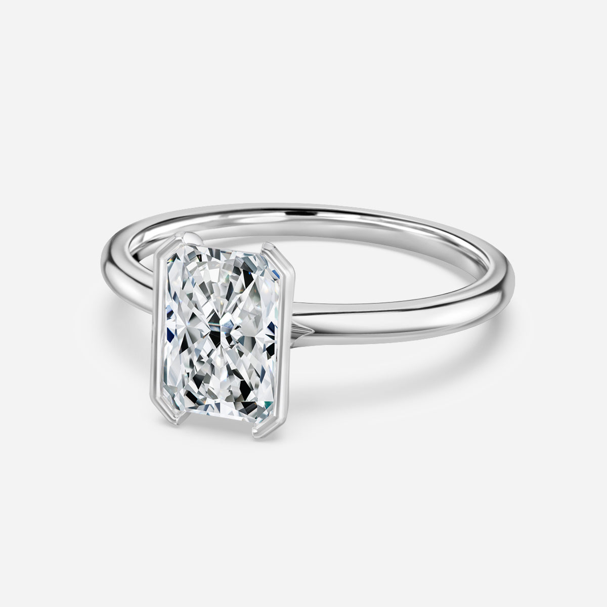 Briar Radiant Bezel Moissanite Engagement Ring