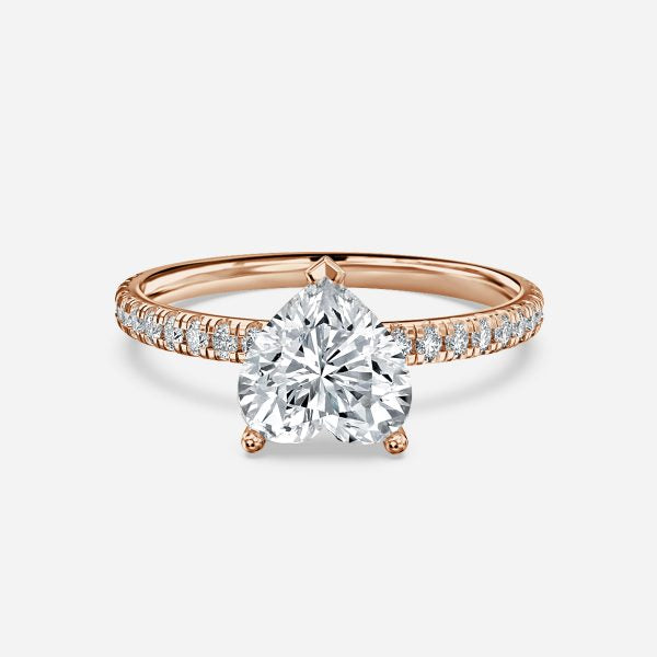 Maeve Heart Diamond Band Moissanite Engagement Ring