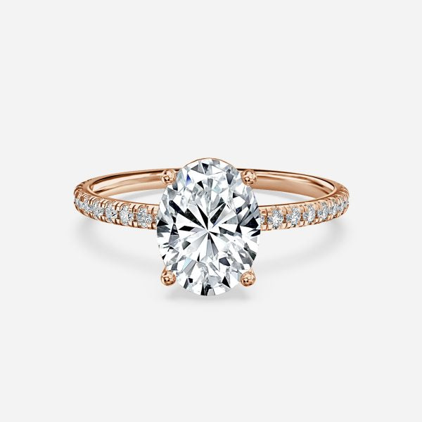 Maeve Oval Diamond Band Moissanite Engagement Ring