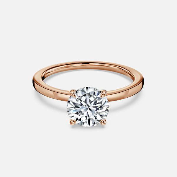 Jael Round Solitaire Moissanite Engagement Ring