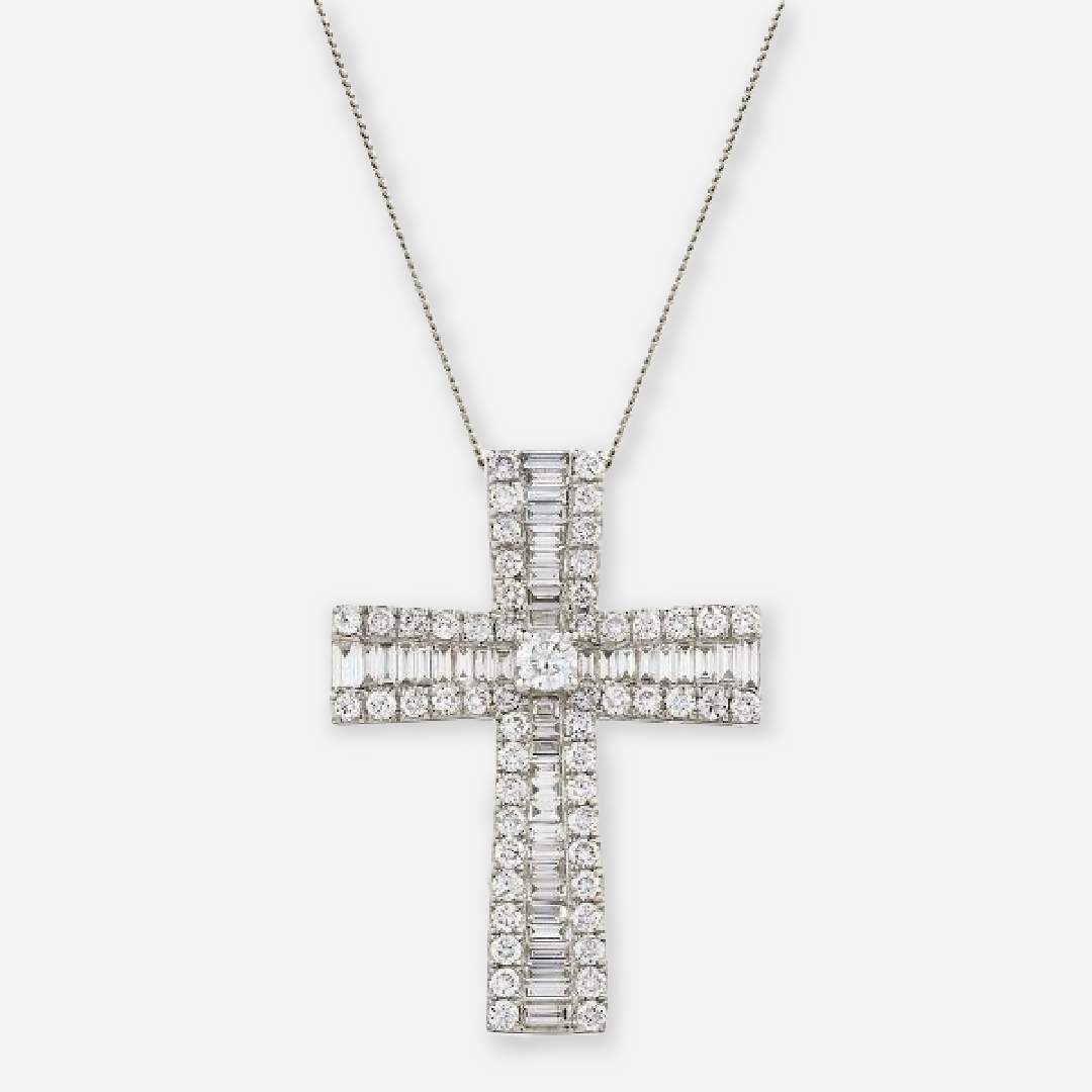 Moissanite Cross Pendant