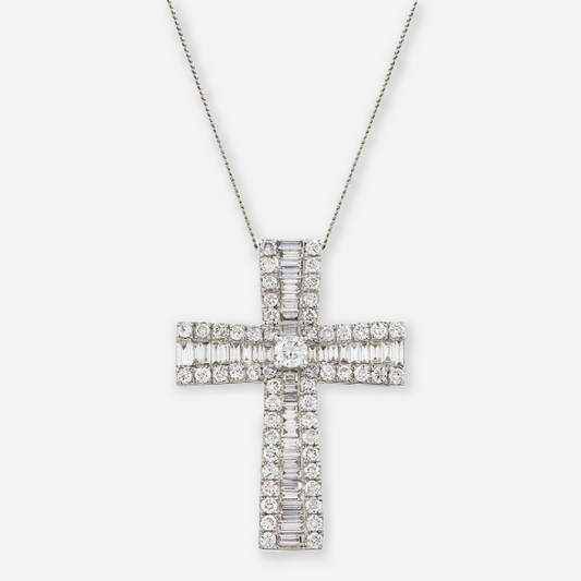 Moissanite Cross Pendant