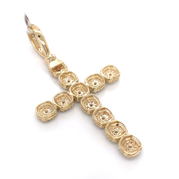 2.50 CT Moissanite Iced Out Cross Pendants