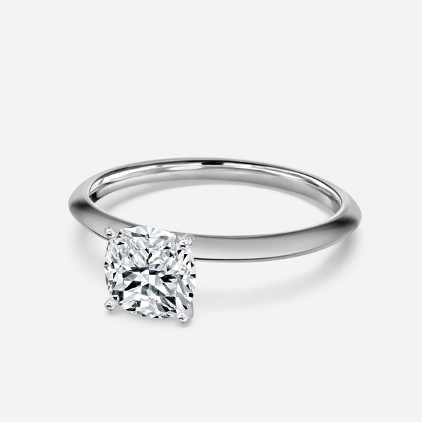 Arlette Cushion Solitaire Moissanite Engagement Ring