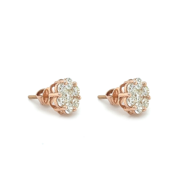 0.92Ct Round Moissanite Earrings