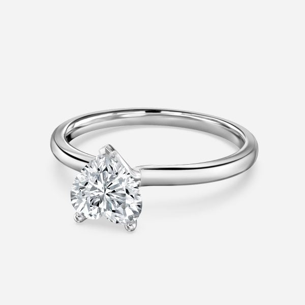 Alouette Heart Solitaire Moissanite Engagement Ring