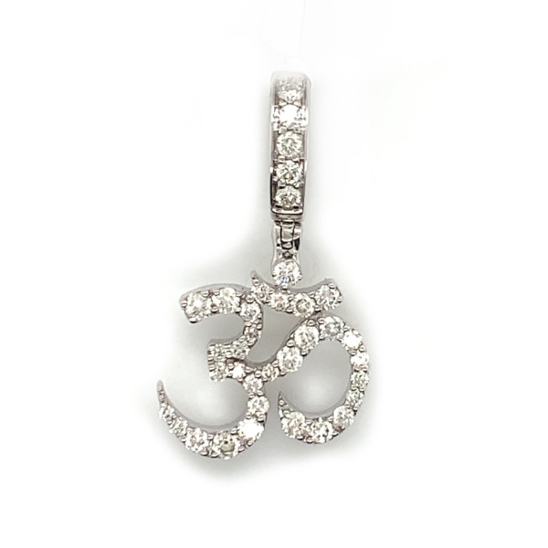 0.75 CT Moissanite Iced Out OM Pendant