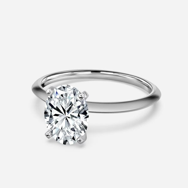 Arlette Oval Solitaire Moissanite Engagement Ring