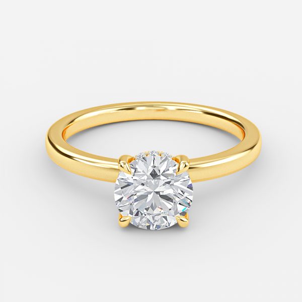 Idra Round Hidden Halo Moissanite Engagement Ring