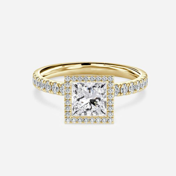 Tatienne Princess Halo Moissanite Engagement Ring