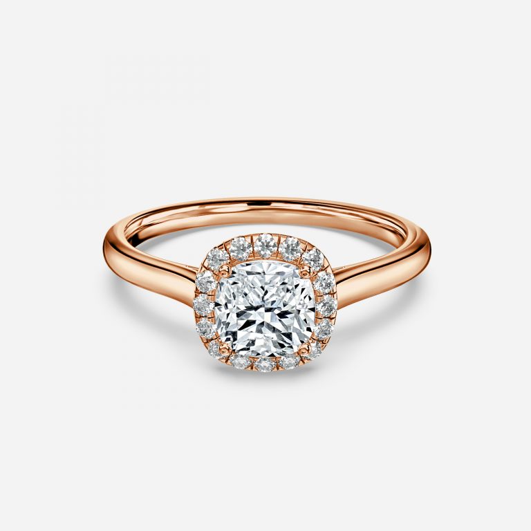 Louisa Cushion Halo Moissanite Engagement Ring