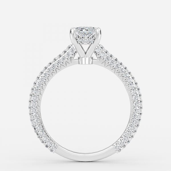 Kalaya Marquise Hidden Halo Moissanite Engagement Ring