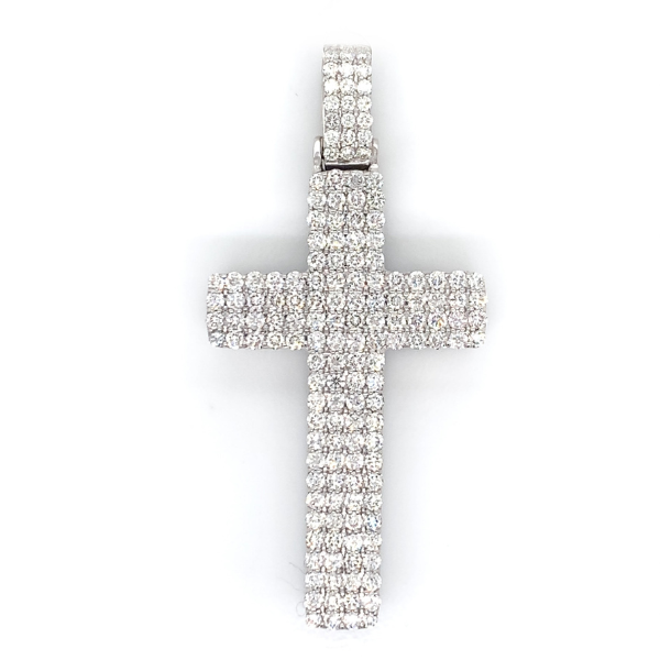 3.00 CT Moissanite Iced Out Cross Pendant