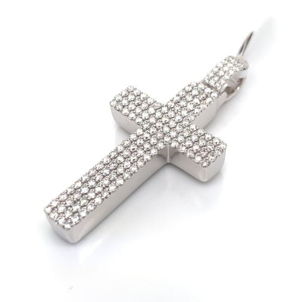 3.00 CT Moissanite Iced Out Cross Pendant