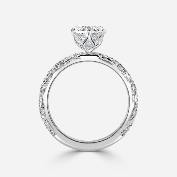 Wan Heart Unique Moissanite Engagement Ring