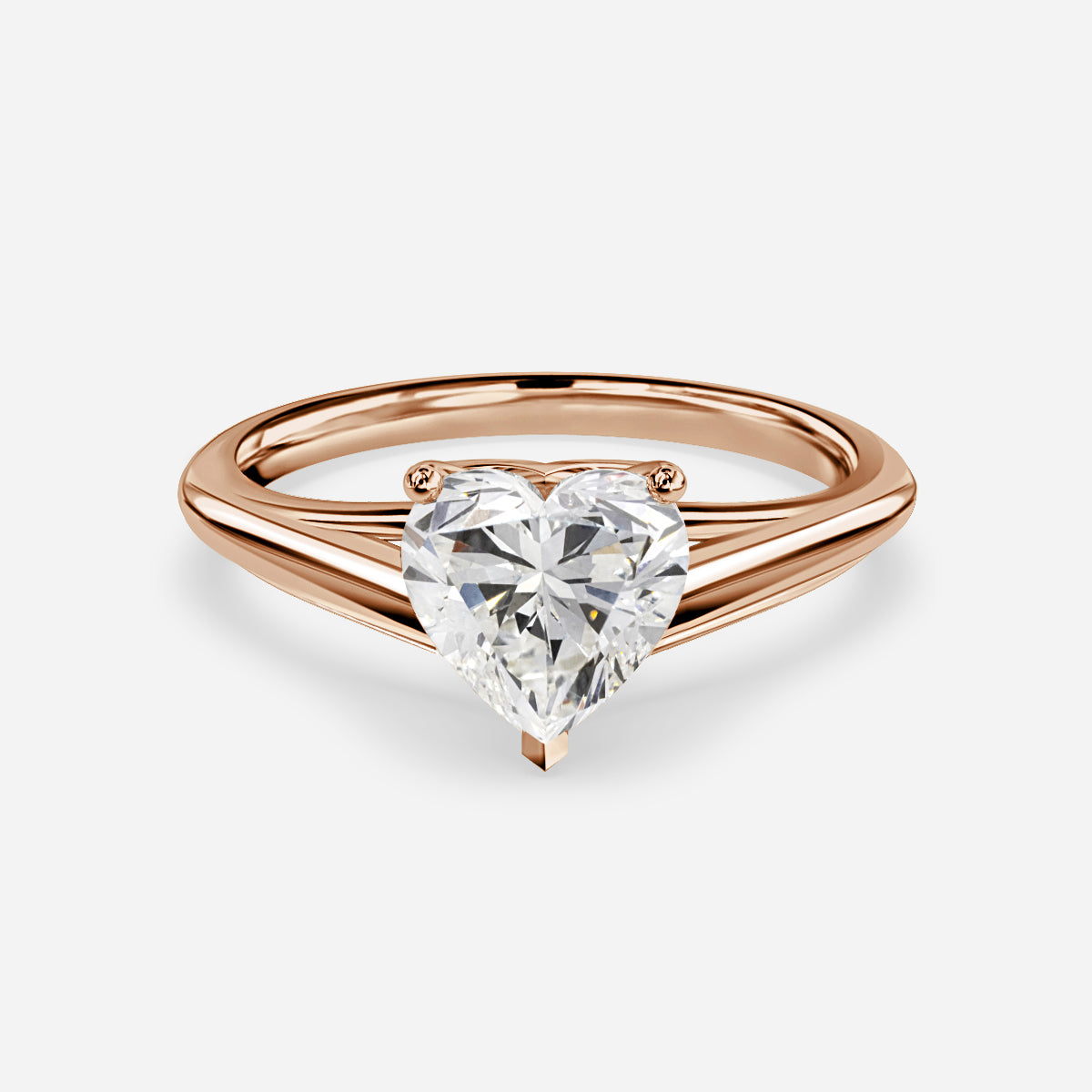 Lavinia Heart Diamond Solitaire Moissanite Engagement Ring