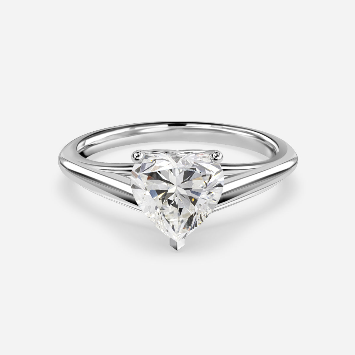 Lavinia Heart Diamond Solitaire Moissanite Engagement Ring