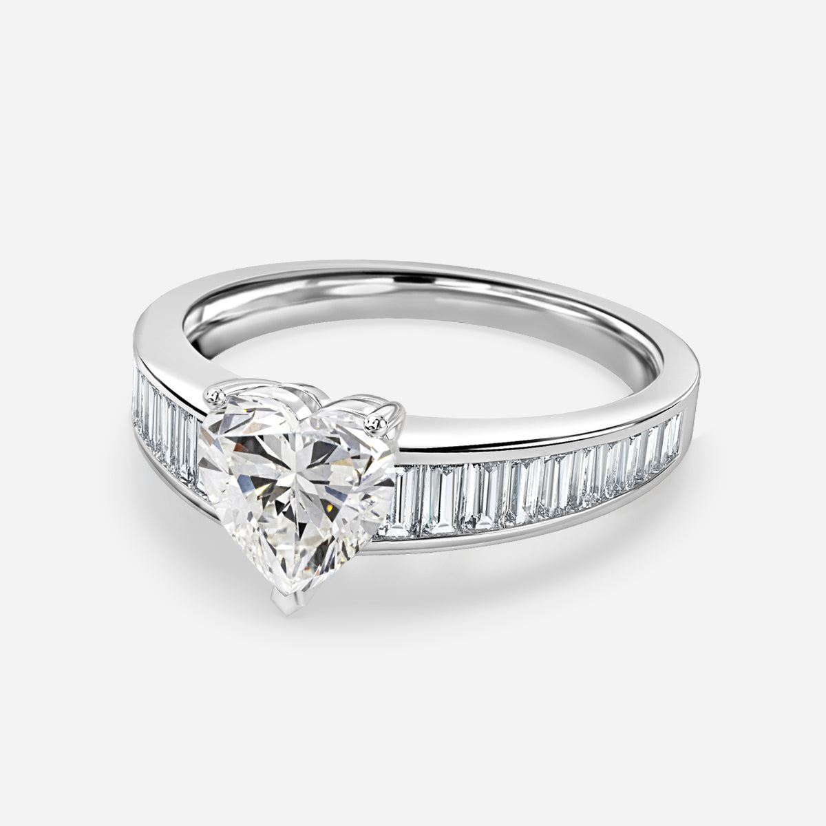 Thyra Heart Unique Moissanite Engagement Ring